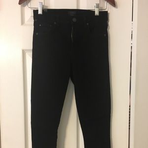 Black raw hem/studded hem jeans
